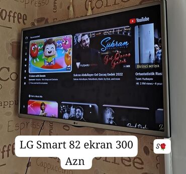 xarab televizor aliram: LG Smart 82 led wifi youtube 600 manata alinib prablemsiz daxili