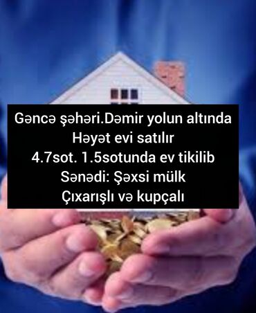 Həyət evi alıram: 5 otaqlı, 96 kv. m, Kredit yoxdur, Təmirsiz