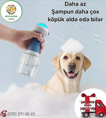 pişik şampunu: Ev heyvanları üçün şampun aparatı (dispenser) - Köpük vuran əl — 4
