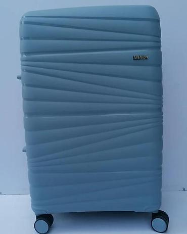 Putni koferi i torbe: Tvrdi kofer na točkiće – svetloplava boja - Materijal: čvrsta — 11