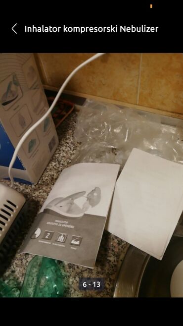 Inhalatori, nebulizatori: Inhalator kompresorski dobar Nebulizer sa novom maskom i rasprskivačem na lalafo.rs — 10 Inhalatori, nebulizatori: Inhalator kompresorski dobar Nebulizer sa novom maskom i rasprskivačem — 10
