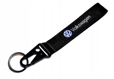 ключ от автомобиля: Ремешок для ключей VOLKSWAGEN VW, черный, толстый, плотный, прочный