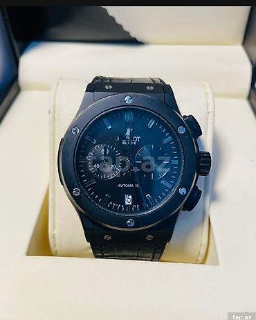 Hublot Big Bang tərzində kişi qol saatı - Korpus: mat qara, vintli ön