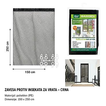 KMT Poliesterska zavesa protiv komaraca – crna - Brend: Kmt style -