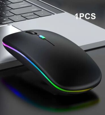 Foto və videokameralar: RGB işıqlanmaya malik nazik simsiz kompüter siçanı – 1 ədəd -