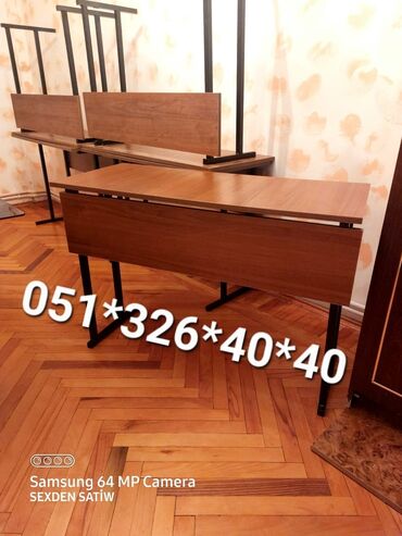 Uşaq masaları: Oğlan və qız üçün, Yeni, Siyirməsiz, Yazı masası — 24