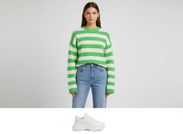 esprit sweter w paski: Bershka, Women`s sweater, size XS