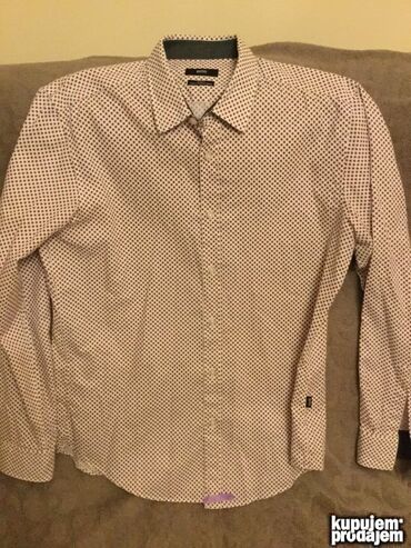 Košulje: Košulja Na duge rukave, S (EU 48), M (EU 50), L (EU 52), Boss, bоја - Siva, Pamuk — 14