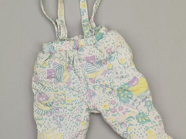 biale spodnie szerokie: Baby material trousers, 3-6 months, 62-68 cm, condition - Good