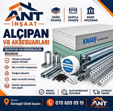 ALÇIPAN VƏ AKSESUARLARI – ANT İnşaat Məhsullar: - Knauf alçıpan