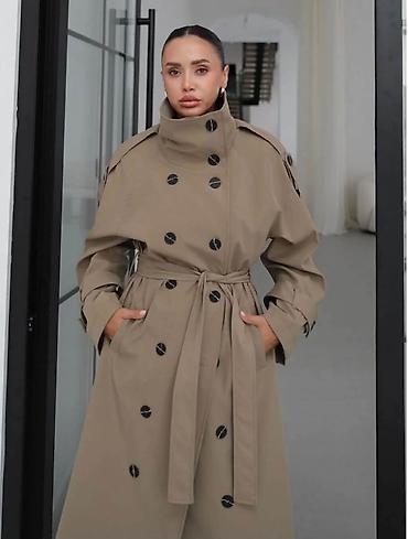 binarni sat: 10. - Viral Trench coat - Dostupan u Krem,Vanila i maslinastoj boji — 3