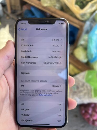 sederek telefon aksesuarlari: IPhone X, 64 GB, Ağ, Zəmanət, Face ID