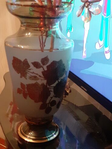 gül dekoru: Одна ваза, Богемское стекло