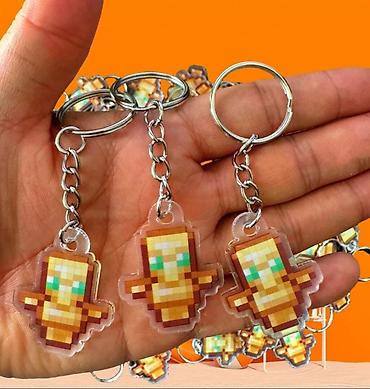 Үлпөт көйнөктөрү жана аксессуарлар: ✨ Брелок "Тотем бессмертия" из Minecraft ✨ 🎮 Для всех любителей — 1