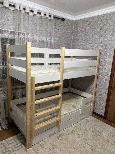 Двухъярусные детские кровати: Двуярусные кровати Качество до120кг выдерживают На заказ 3-4 дня — 17