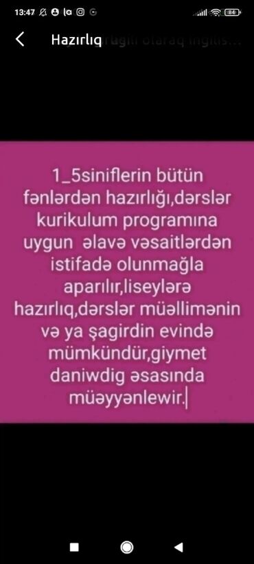 hazirliq kurslari vakansiya: Hazırlıq