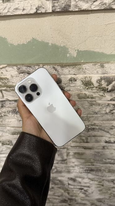студийные манитор: IPhone 14 Pro, Колдонулган, 128 ГБ, White Titanium, Заряддоочу түзүлүш, Коргоочу айнек, Каптама