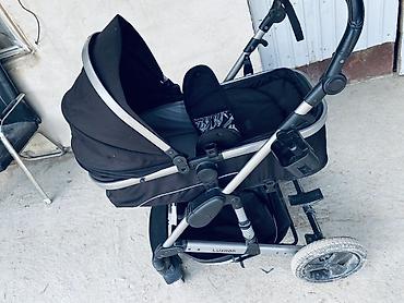 Коляски: Коляска универсальная LUXMOM (шасси + люлька), цвет черный — 3