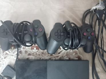 PS2 & PS1 (Sony PlayStation 2 & 1): PlayStation 2 (Slim) oyun konsolu paketi - Komplekt: PS2 Slim konsol — 2