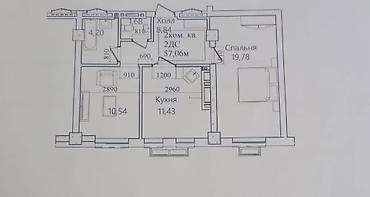 нотариус заря: 2 комнаты, 57 м², Элитка, 2 этаж, ПСО (под самоотделку) — 2