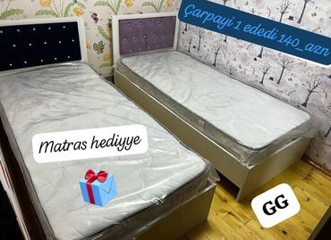 yataq dəsti 2 ci əl: Sifarişlə və Yeni Çarpayi 140_azn. Ölçü 2m×90sm. Matras 🎁 Rəng seçimi