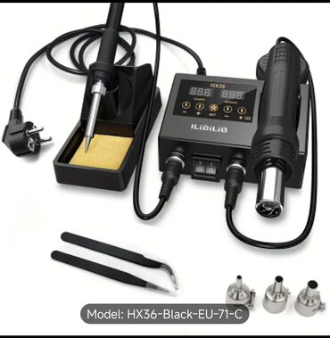 Fenovi za vreli vazduh: 2-u-1 stanica za lemljenje i popravke vrućim vazduhom – iLiBiLiB HX36 — 1