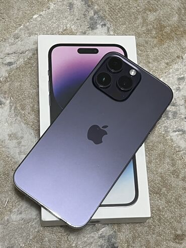 Apple iPhone: IPhone 14 Pro Max, Скидка 10%, Новый, 256 ГБ, Deep Purple, Чехол, Коробка, 84 %