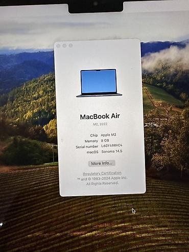apple notebook: MacBook Air M2 (2022) satılır 🔥 Çox az istifadə olunub, demək olar — 5