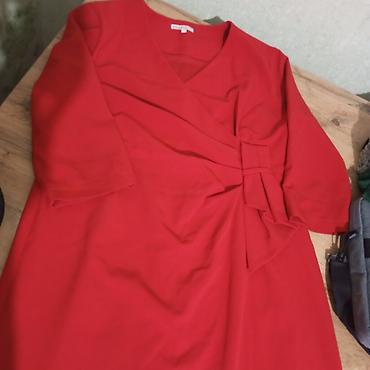 Повседневное платье, На запах, 3XL