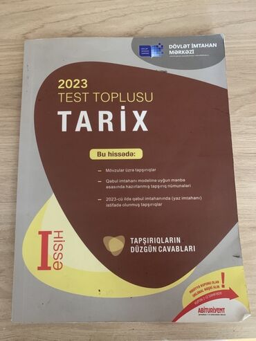 9 cu sinif abituriyent jurnali 2024 pdf yukle: 2023-cü il buraxılışı olan bu test toplusu Tarix fənni üzrə
