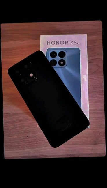 telefon işlenmiş: Honor X8a, 128 GB, rəng - Qara, Barmaq izi