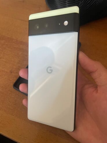 телефон гугл: Google Pixel 6, Колдонулган, 128 ГБ, түсү - Ак, eSIM, 1 SIM