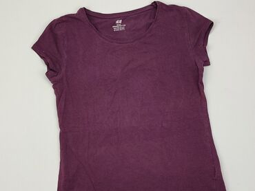 legginsy skórzane bordowe: Koszulka, H&M, 14 lat, 158-164 cm, stan - Zadowalający