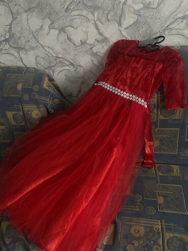 платья вечер: Вечернее платье, Пышное, Длинная модель, С рукавами, Стразы, XL (EU 42), 2XL (EU 44)
