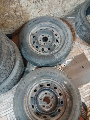 колесо для газ 53: Дөңгөлөктөр монтажда 205 / 70 / R 14, Жай, Колдонулган, Жуп, Жеңил унаалар, Темир, тешиктери - 5