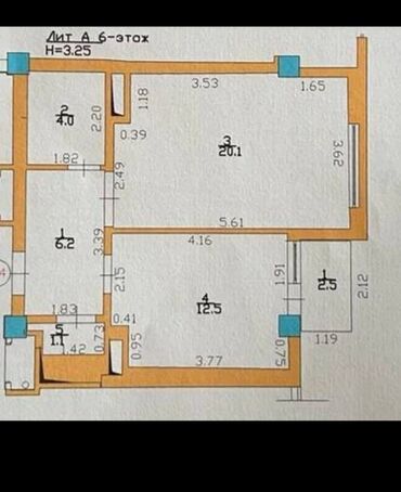 1 комнатная квартира асанбай: 1 комната, 47 м², Элитка, ПСО (под самоотделку)