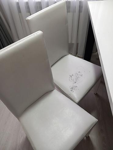 ev üçün stul: Qonaq otağı üçün, İşlənmiş, Açılmayan, Dördbucaq masa, 6 stul — 5