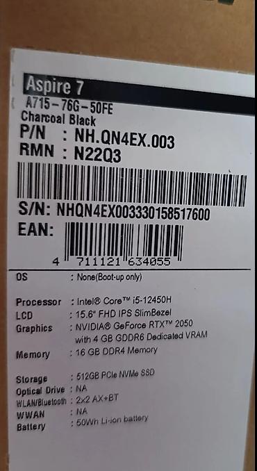 Ноутбуки Acer: Игровой, Б/у, Intel Core i5 — 10