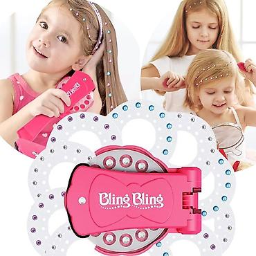 quad daraq: Uşaq saç bəzəmə dəsti – “Bling Bling” büllur yapışdırıcı aparatı və — 1