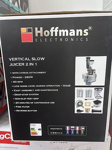 холодный пресс: Вертикальная шнековая соковыжималка Hoffmans Electronics 2‑в‑1, модель — 4