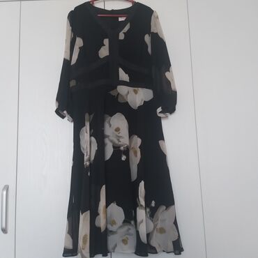 чёрное платье размер 50 52: Повседневное платье, Турция, Лето, Шифон, Турецкое