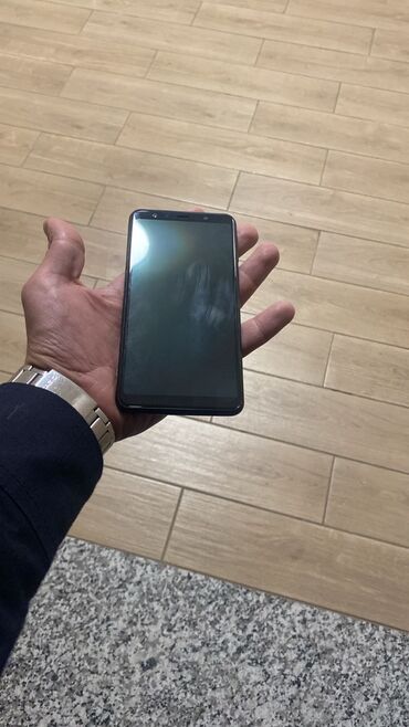 Samsung: Samsung Galaxy A7 2018, 64 GB, rəng - Qara, Sensor, Barmaq izi, İki sim kartlı