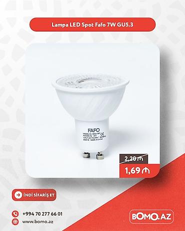 led h 7: Yüksək keyfiyyətli. 🔥 Lampa LED Spot Fafo 7W GU5.3 ✅ Brend: Fafo ✅ — 1