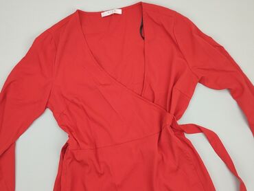 czerwona bluzki damskie krótki rękaw: Blouse, Vila, S (EU 36), condition - Very good