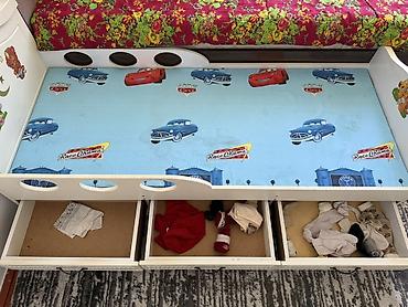 bunk bed: Детская односпальная кровать, Б/у, Для девочки, Для мальчика, С бортиком, ДСП, Самовывоз — 2
