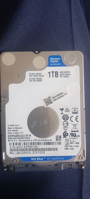 hdd 160 gb: Маалымат алып жүрүүчү, Western Digital (WD), HDD, 1 ТБ, 2.5", ПК үчүн