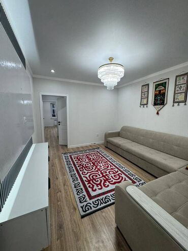 квартиры в канте продажа: 2 бөлмө, 55 кв. м, Элитка, 4 кабат, Дизайнердик ремонт