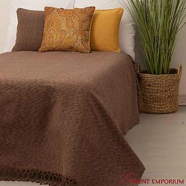 Ćebad i pokrivači: Prekrivač za krevet – jednostavan tkan, sa resama na ivicama - — 6