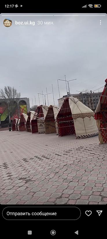 Спорт жана хобби: Боз үйлөрдү ижаралоо, Каркасы Жыгач, 65 баш, Полу менен, Самоор, Үстөл — 1