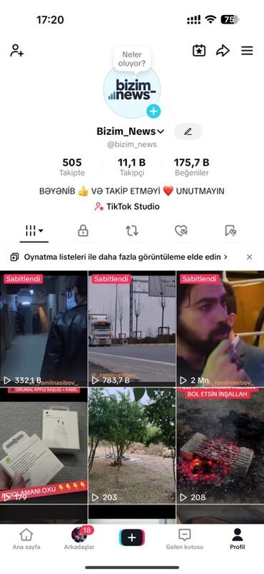 холодильник витрина бу: Satılır: Aktiv TikTok Hesabı – Bizim_News 💰 Qiymət: 130 AZN ƏLAQƏ